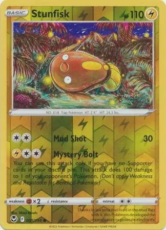 Silver Tempest Stunfisk #55/195 reverse holo